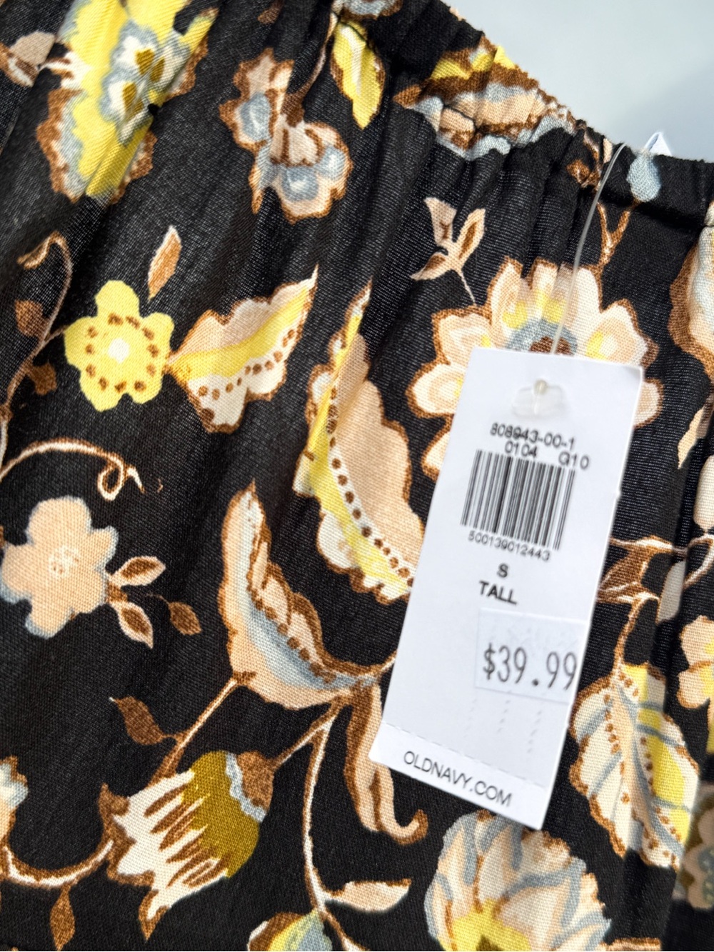 Old Navy NWT Floral Tiered Mini Dress Small Tall Puff Sleeve Cottagecore - Picture 6 of 6